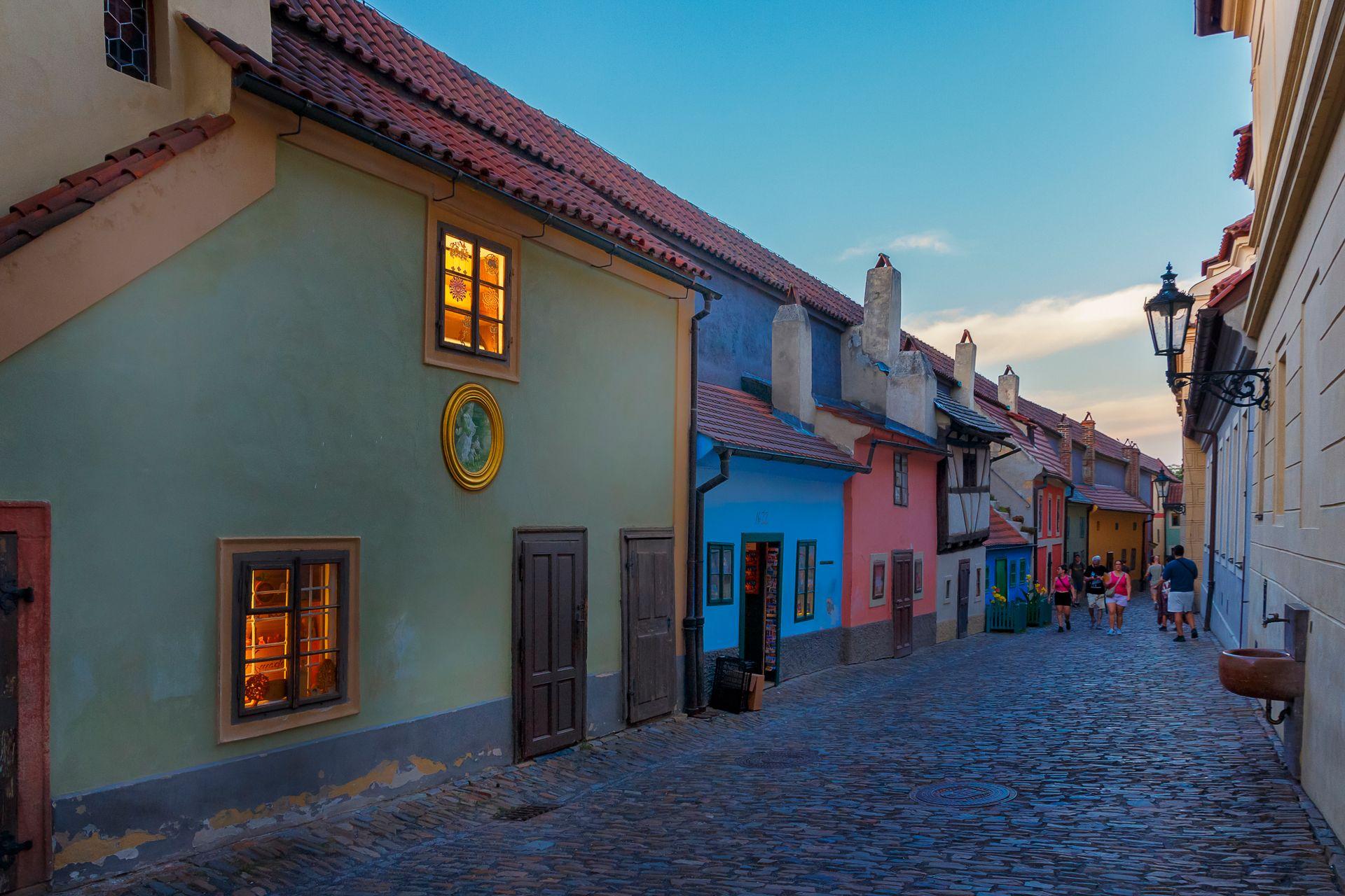 Η Golden Lane μέσα στο κάστρο της Πράγας